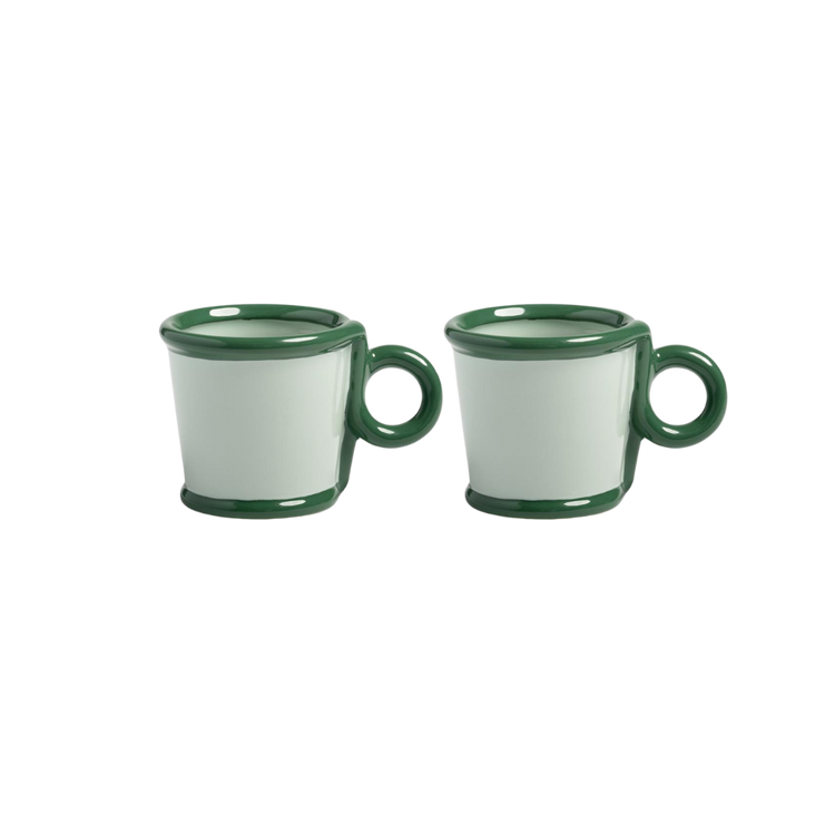 Loop Mug Set of 2 in Green