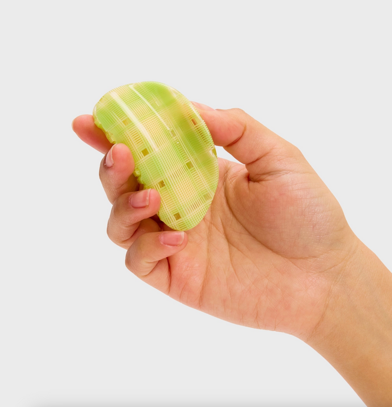 Juno Claw in Lime + Cream Plaid