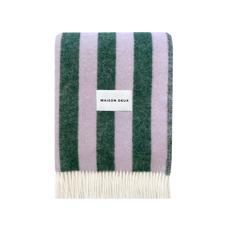 Candy Wrap Blanket in Lilac Green