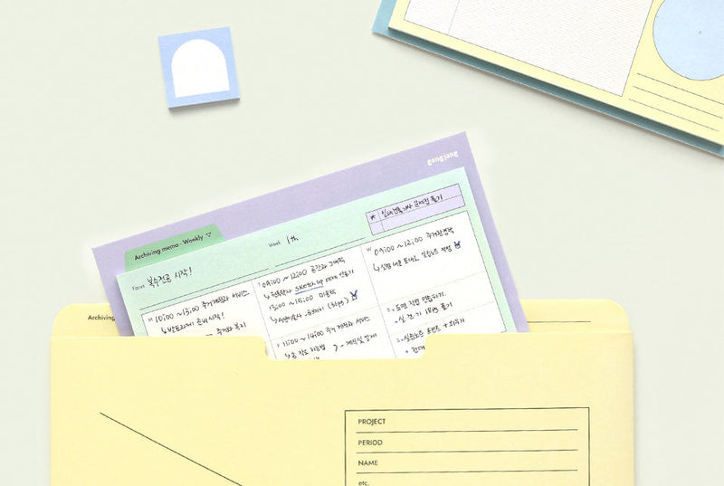 Archiving Sticky Memo - Weekly
