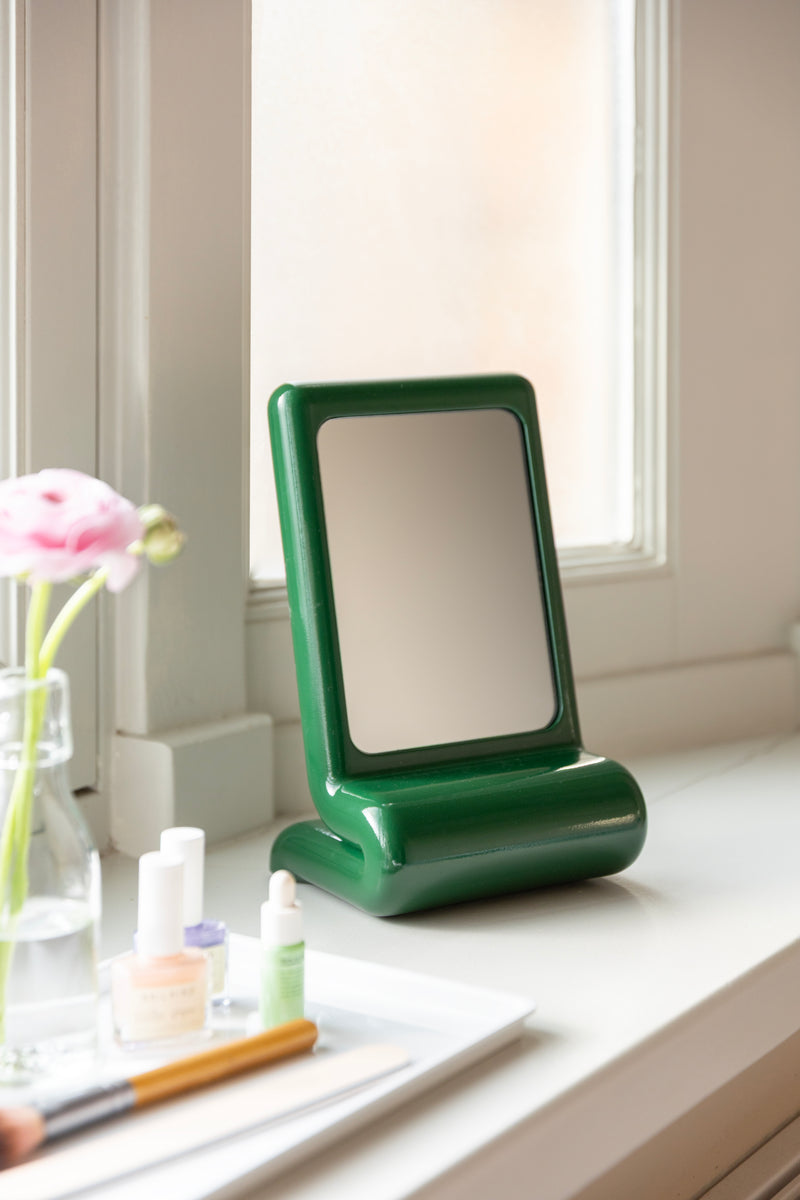 Whip Vanity Mirror in Green