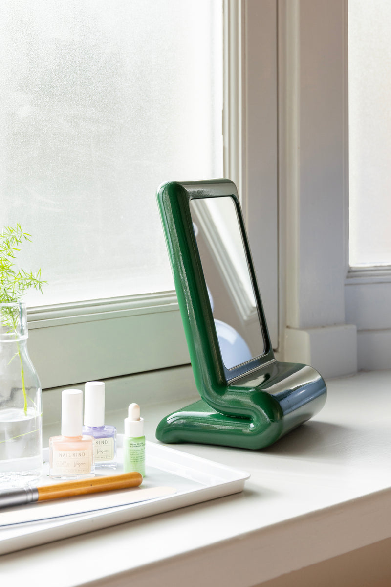 Whip Vanity Mirror in Green
