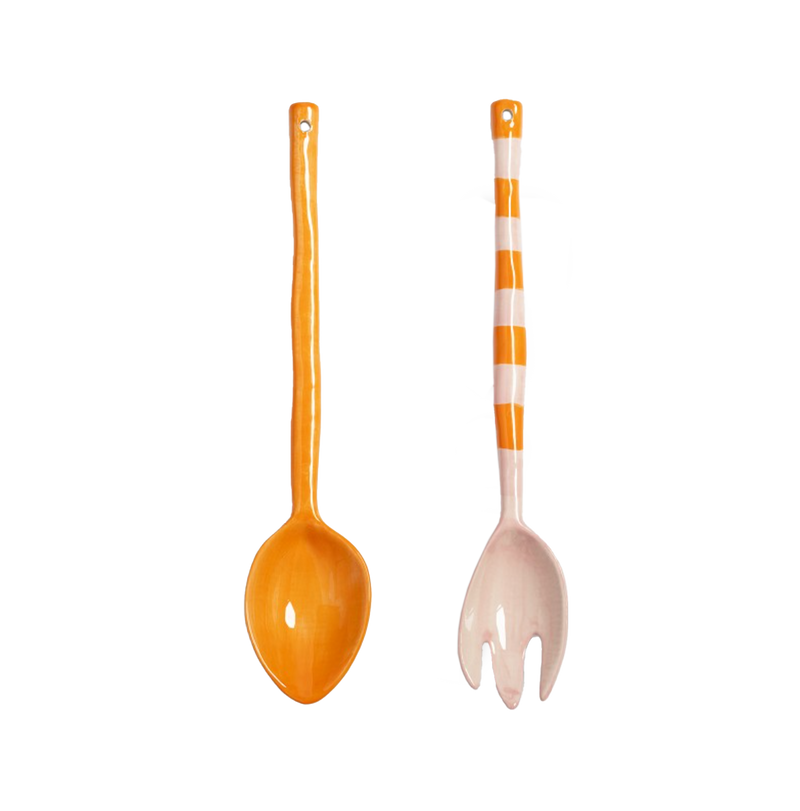 Boavista Stripe Salad Servers