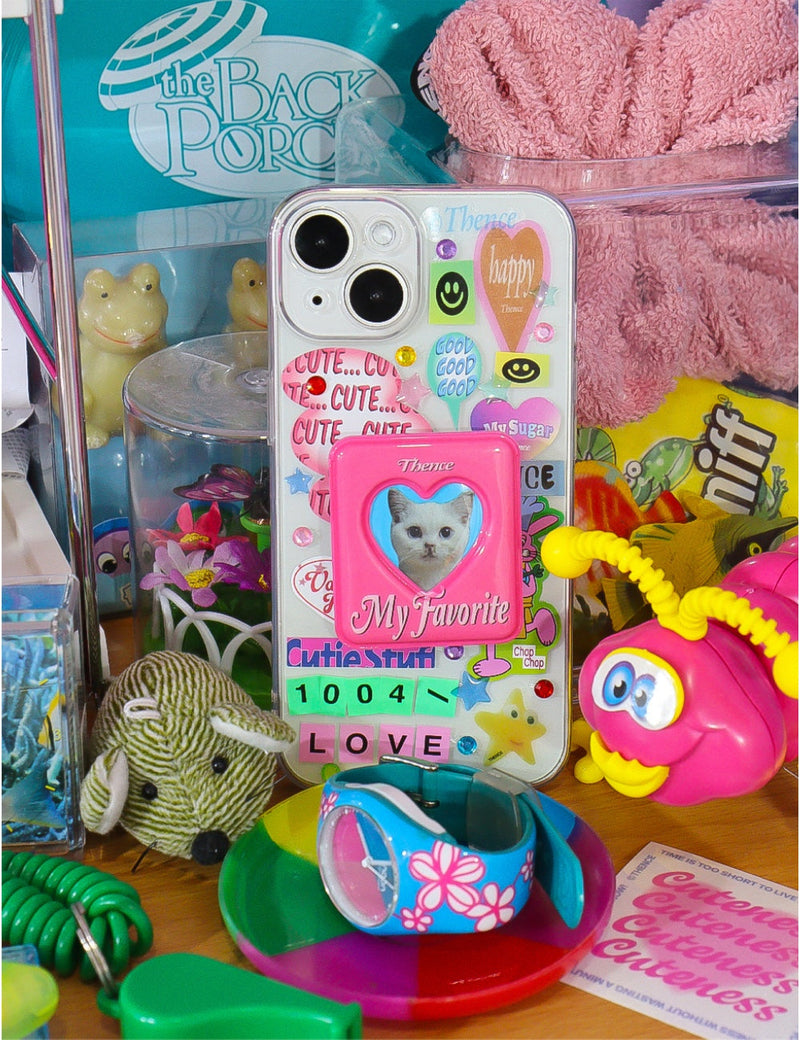 Square Photo Holder Phone Rest