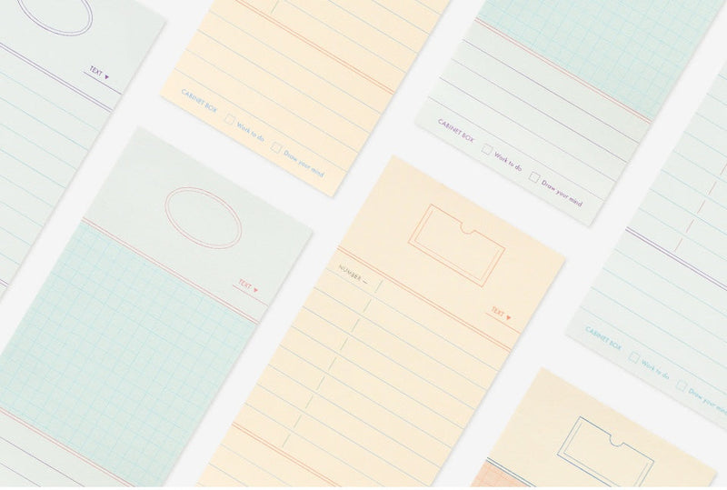 Cabinet Memo Pad - Butter Line