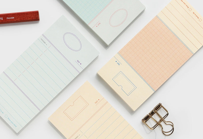 Cabinet Memo Pad - Butter Line