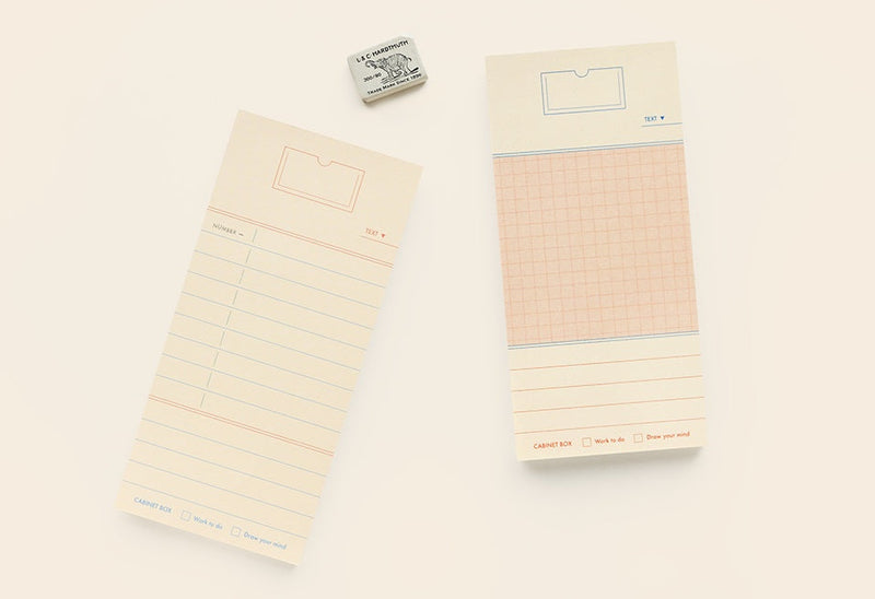 Cabinet Memo Pad - Butter Line