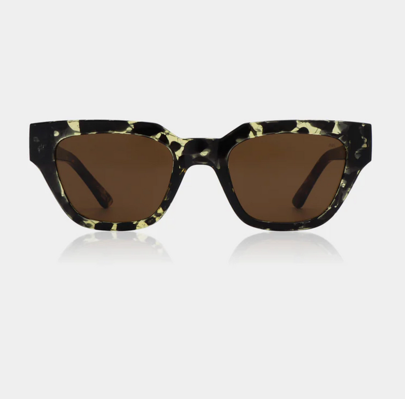 Kaws Sunglasses in Black/Yellow Tortoise