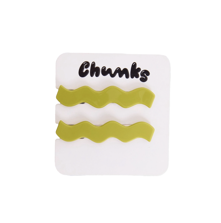 Allie Clips in Chartreuse