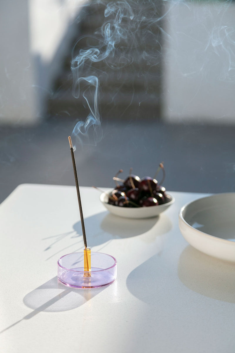 Duo Tone Glass Incense Holder