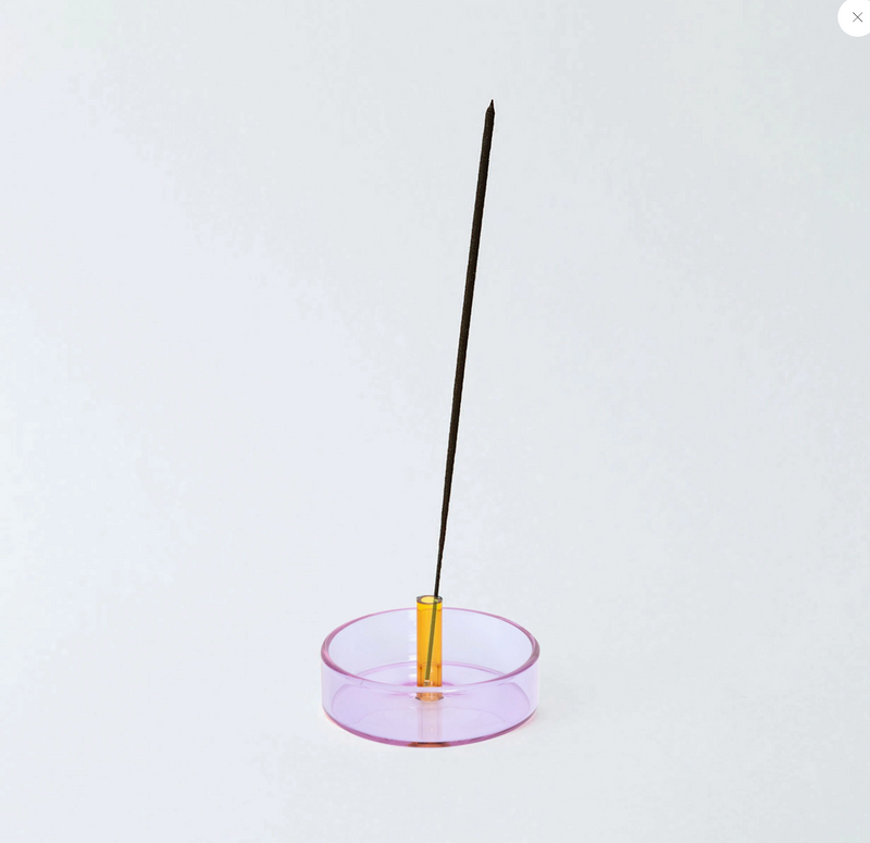 Duo Tone Glass Incense Holder