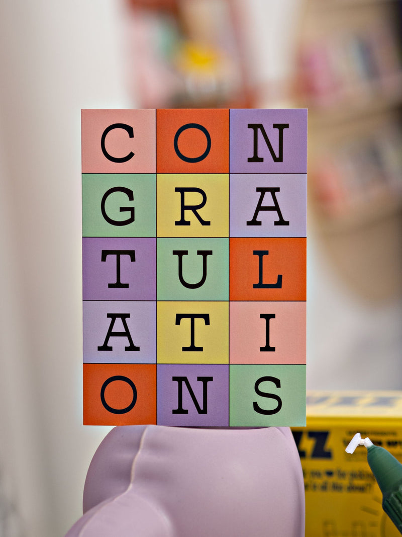 Good Thanks Paper - Blocks Congratulations Card
