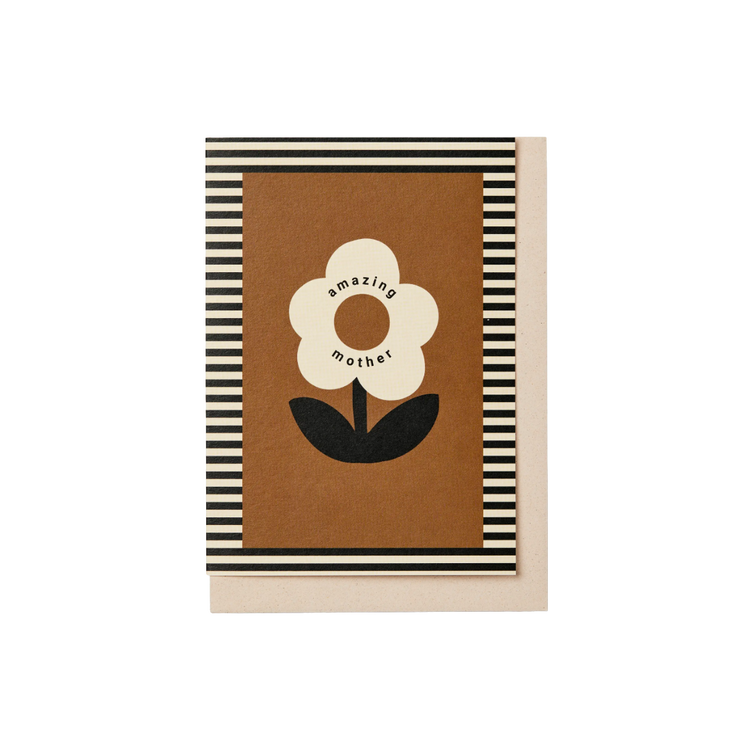 Amazing Mother Flower Checkerboard Card