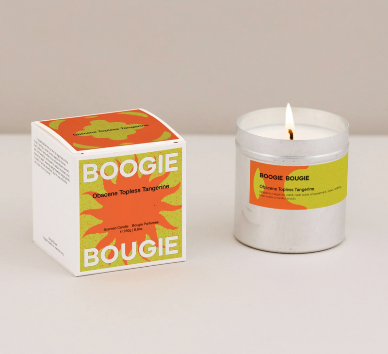 Obscene Topless Tangerine Candle