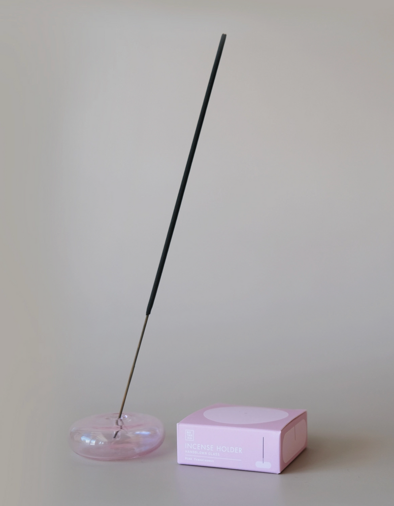 Bubble Incense Holder in Translucent Glass