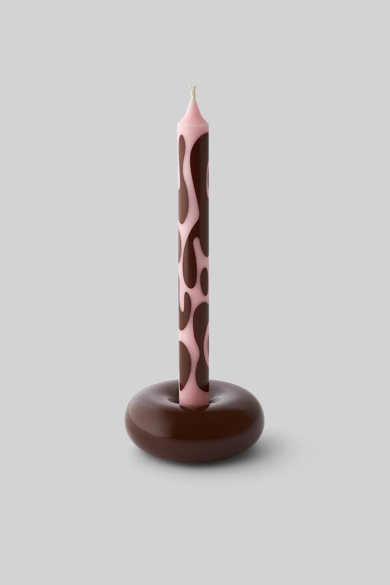 Patterned Candles Set - Rose / Yellow
