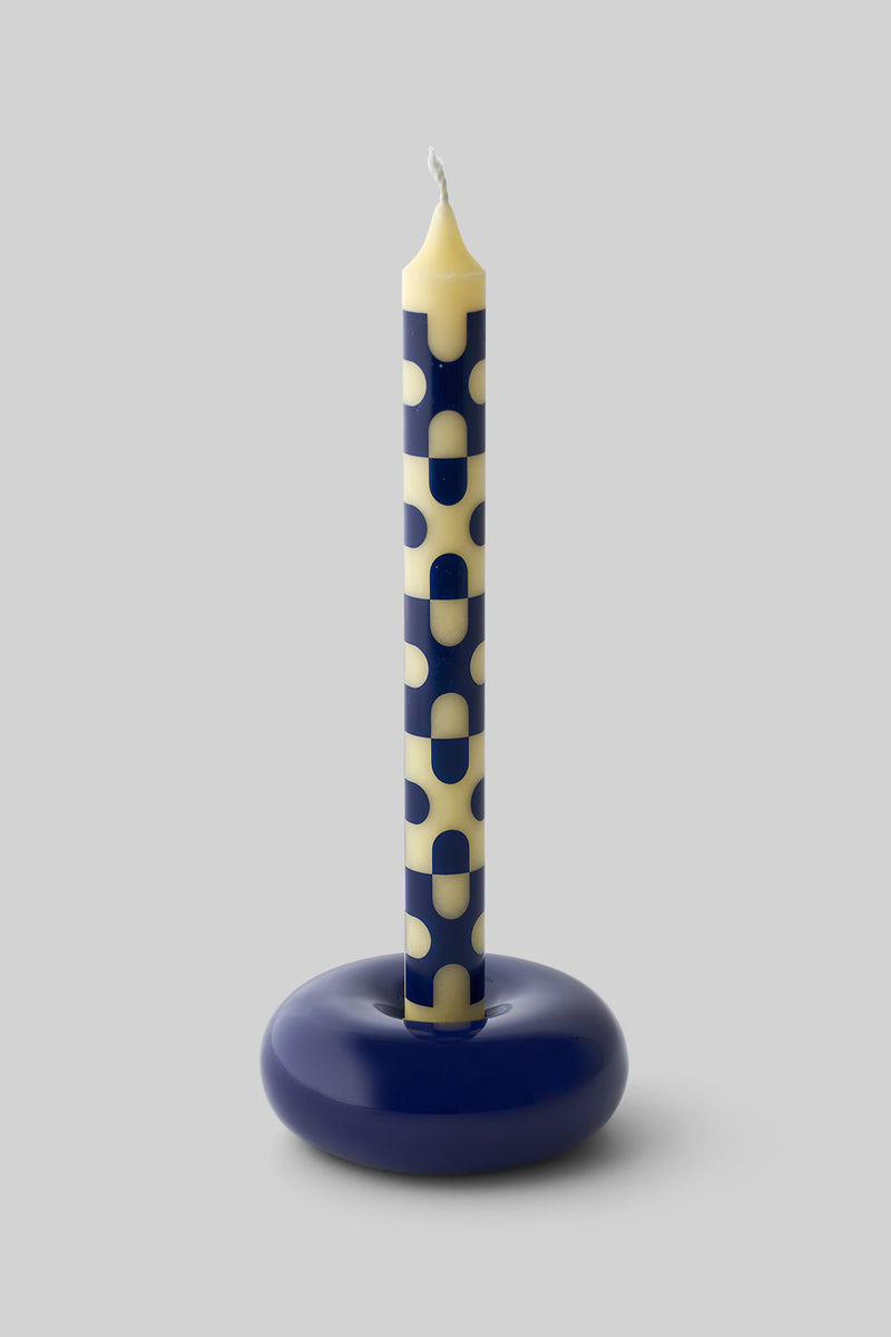 Patterned Candles Set - Rose / Yellow