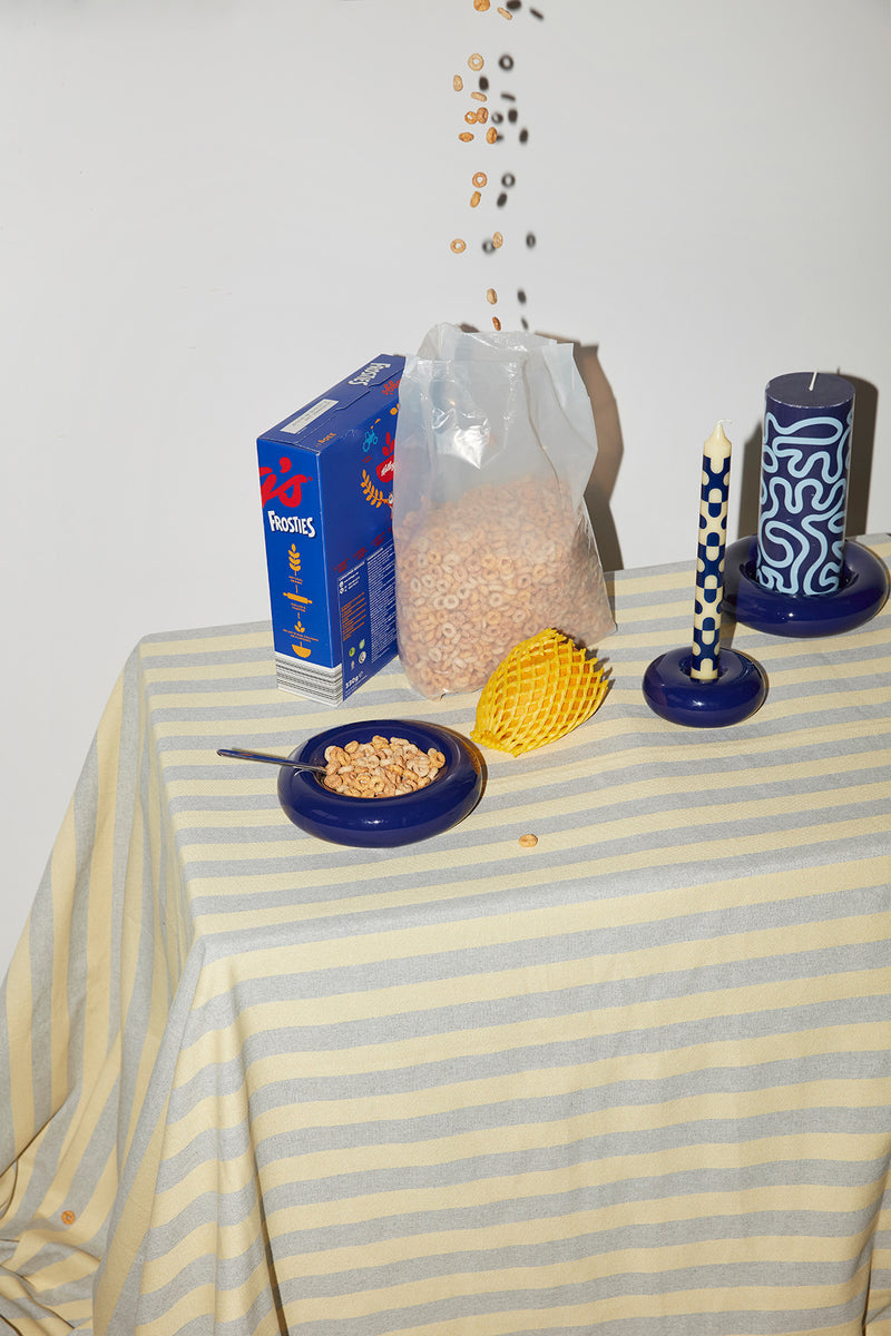 Patterned Candles Set - Rose / Yellow