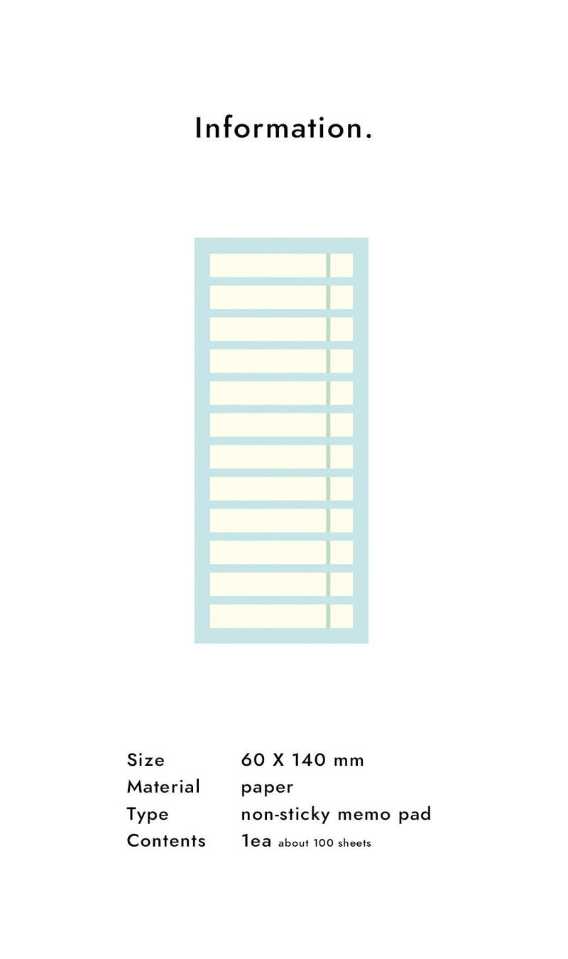 Check List Memo Pad in Mint Block