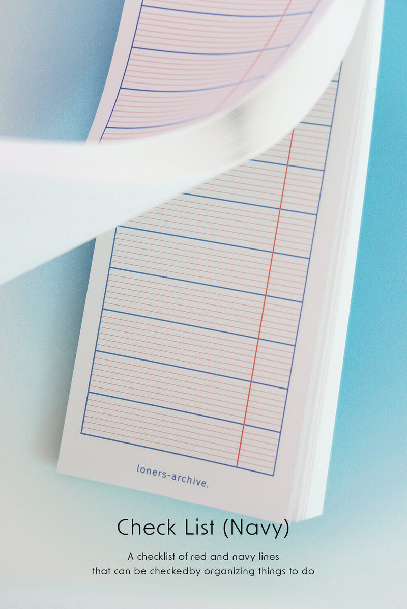 Check List Memo Pad in Navy