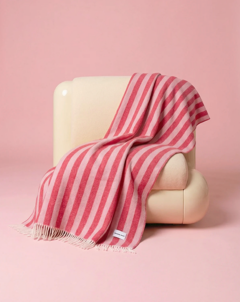 Candy Wrap Blanket in Pink Cherry