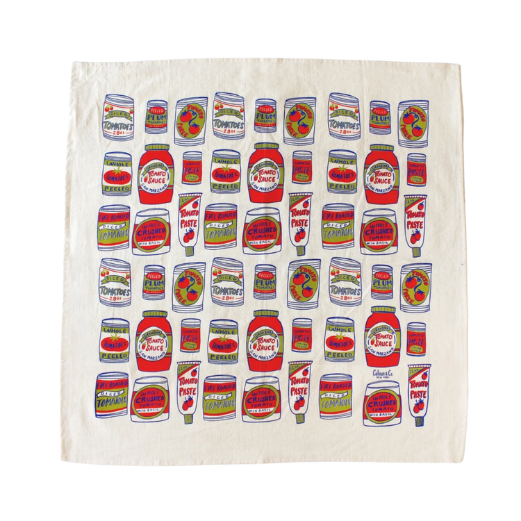 Canned Tomatoes Tea Towel