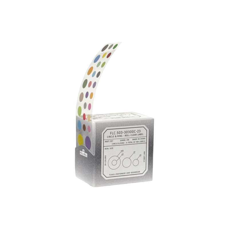 Roll Clear Label - Circle & Ring
