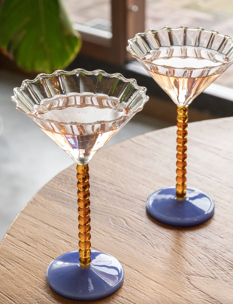 Coupe perle amber set of 2