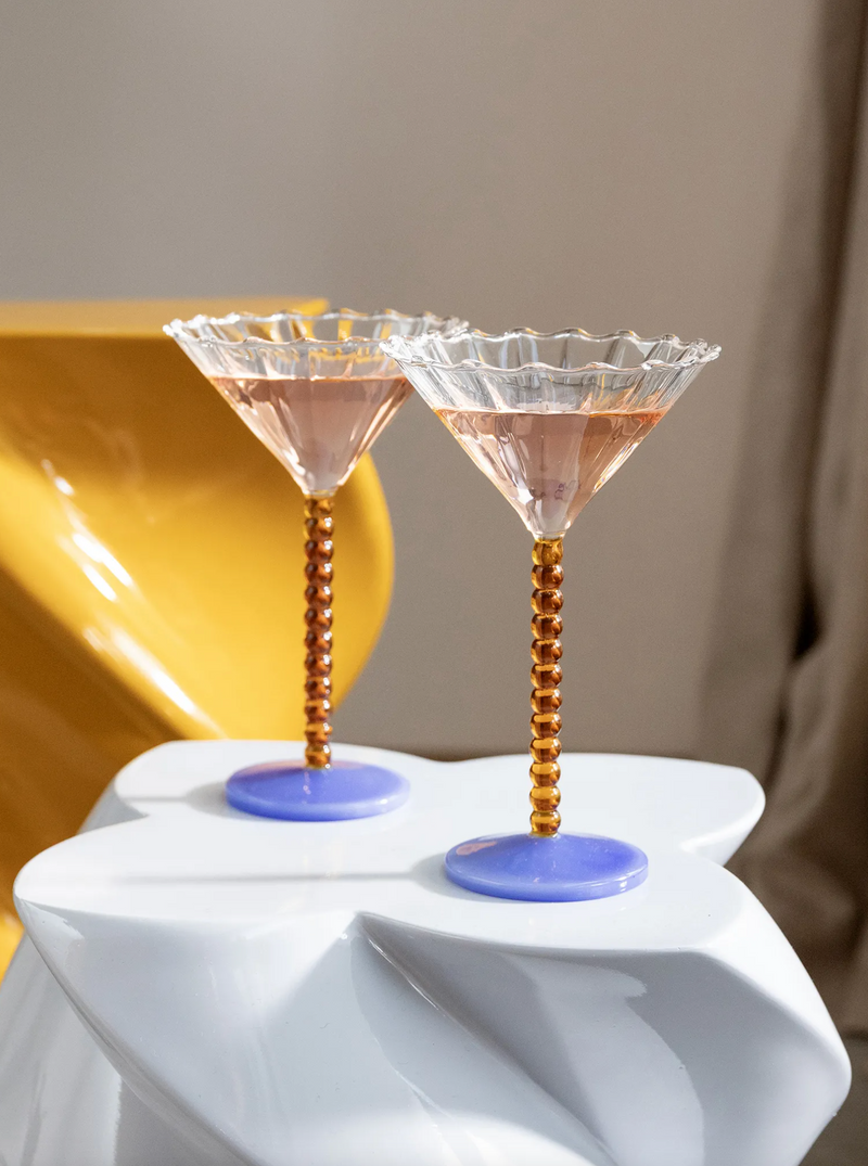 Coupe perle amber set of 2