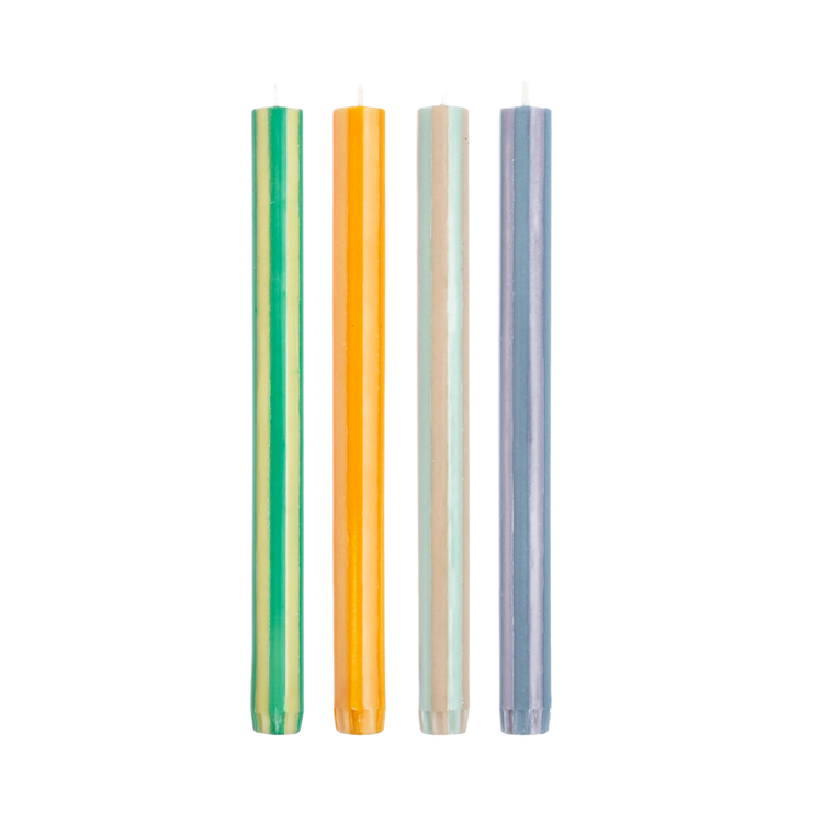 Stripe Dinner Candle Set