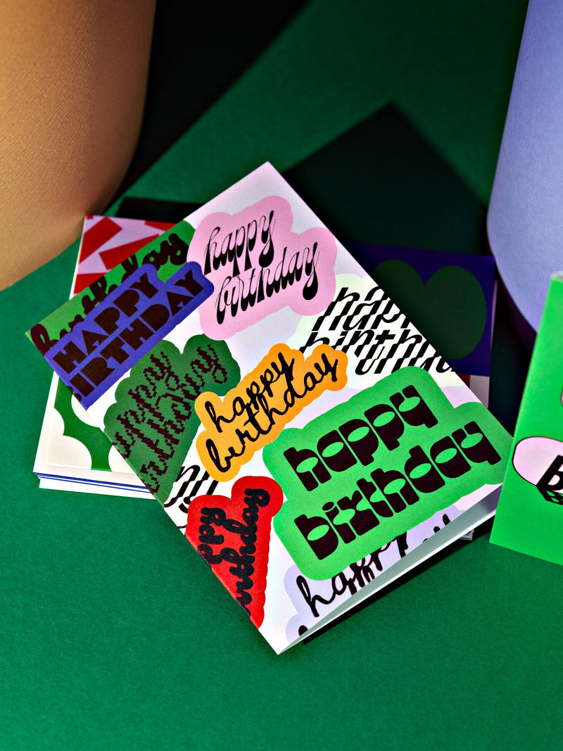 Good Thanks Paper - Decal Birthday Card