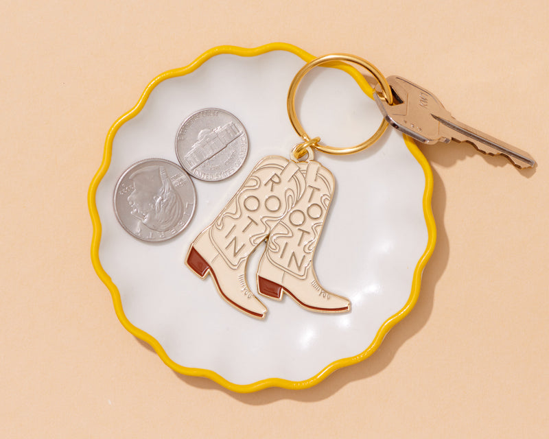 Cowboy Boots Keyring