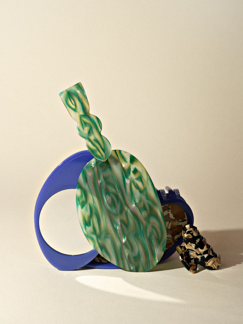 Lottie Mirror in Blue / Malachite PRE-ORDER