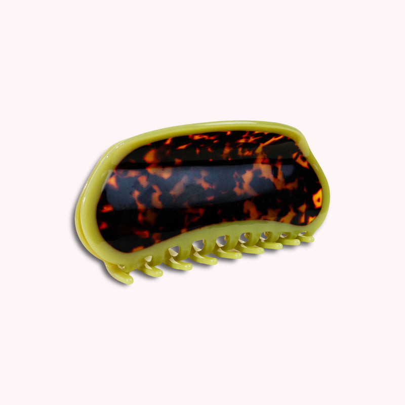 Margo Large Claw in Chartreuse / Tortoise PRE-ORDER