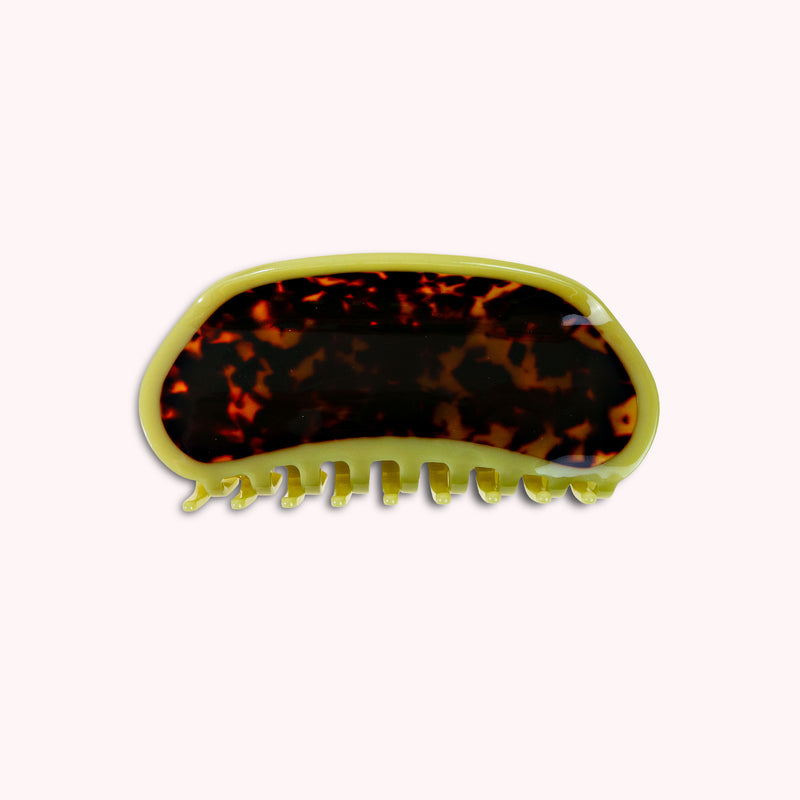 Margo Large Claw in Chartreuse / Tortoise PRE-ORDER