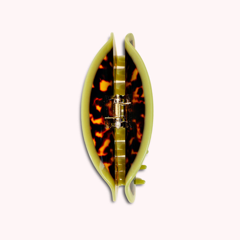 Margo Large Claw in Chartreuse / Tortoise PRE-ORDER