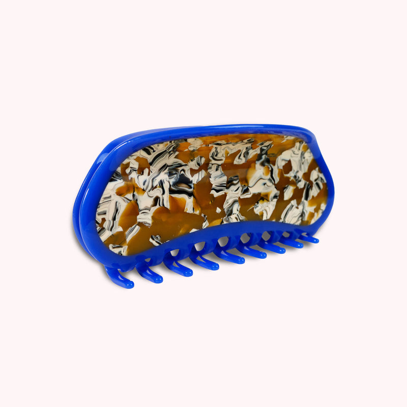 Margo Large Claw in Blue / Latte PRE-ORDER