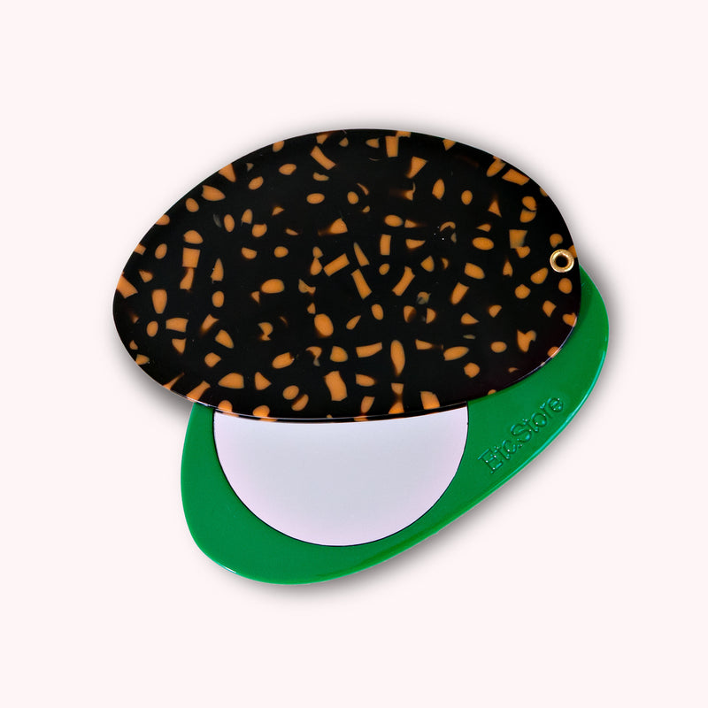 Lottie Mirror in Leopard / Emerald PRE-ORDER