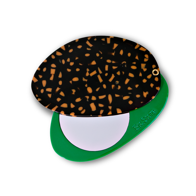 Lottie Mirror in Leopard / Emerald PRE-ORDER