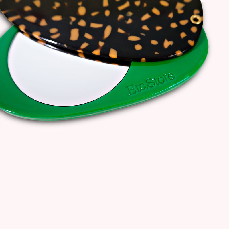 Lottie Mirror in Leopard / Emerald PRE-ORDER