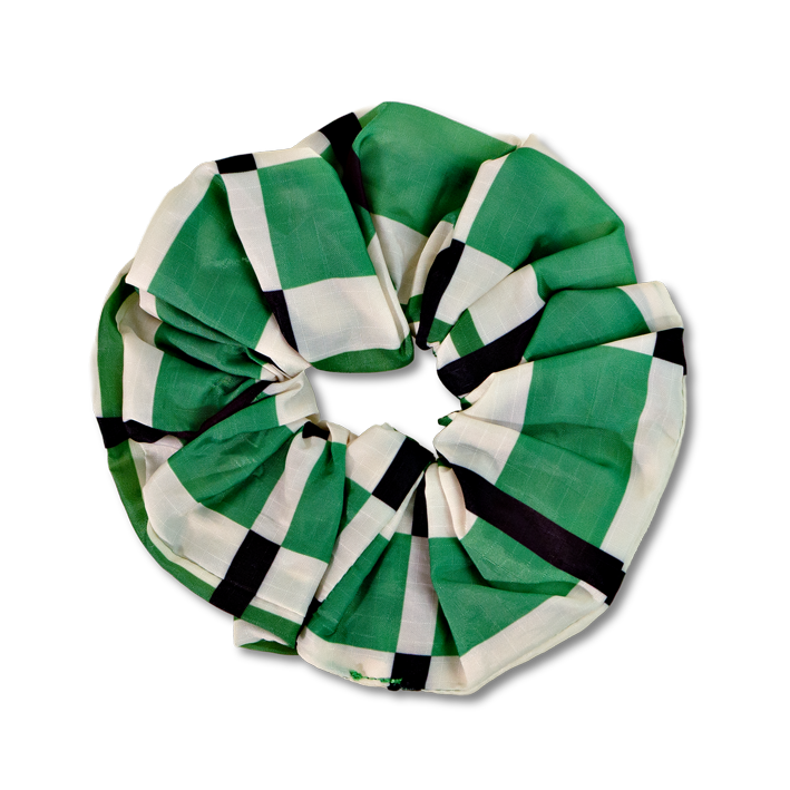 Carrie Scrunchie in Green Check