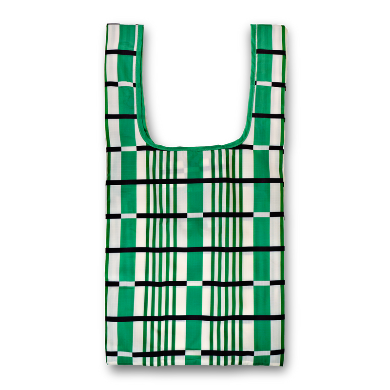 Romy Shopper Bag in Green Check