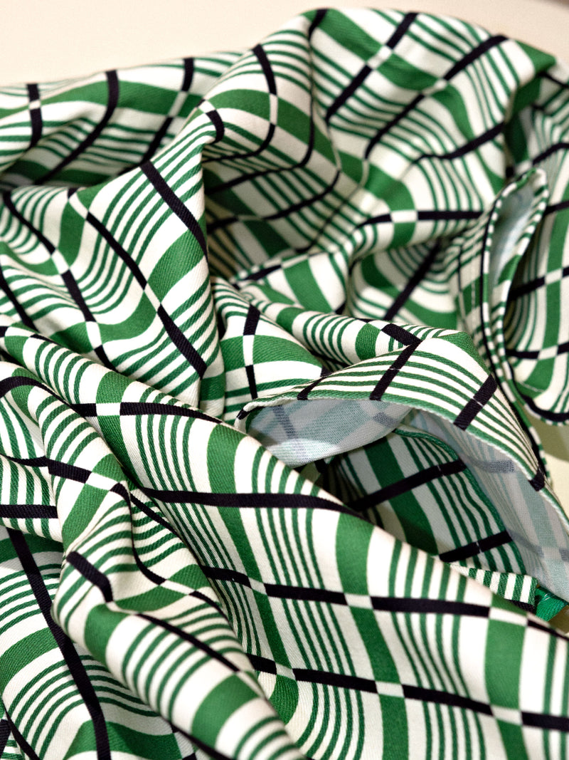 Memphis Tea Towel in Green Check PRE-ORDER