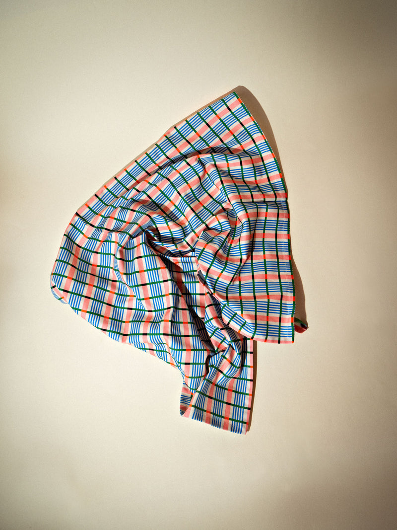 Memphis Tea Towel in Multi Check PRE-ORDER