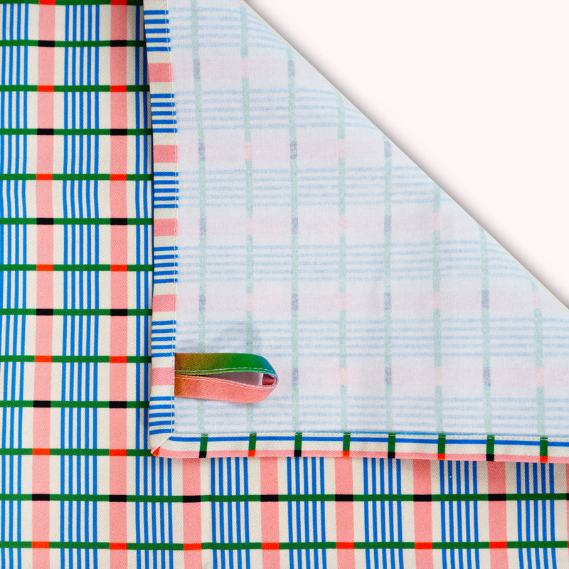 Memphis Tea Towel in Multi Check PRE-ORDER