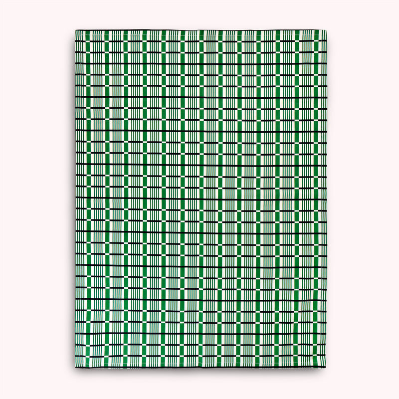 Memphis Tea Towel in Green Check PRE-ORDER