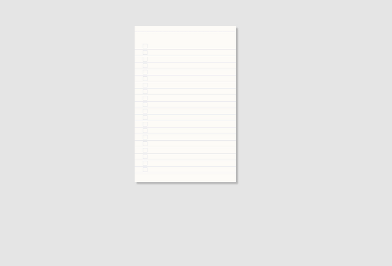 Everyday Lists Stripes Pink Red Notepad