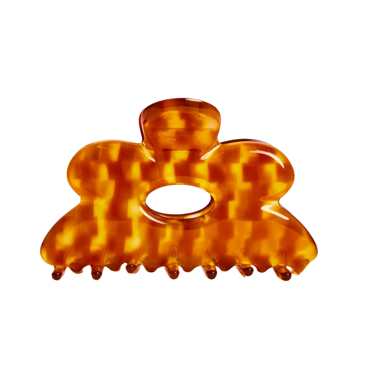 Flower Claw in Honey Check