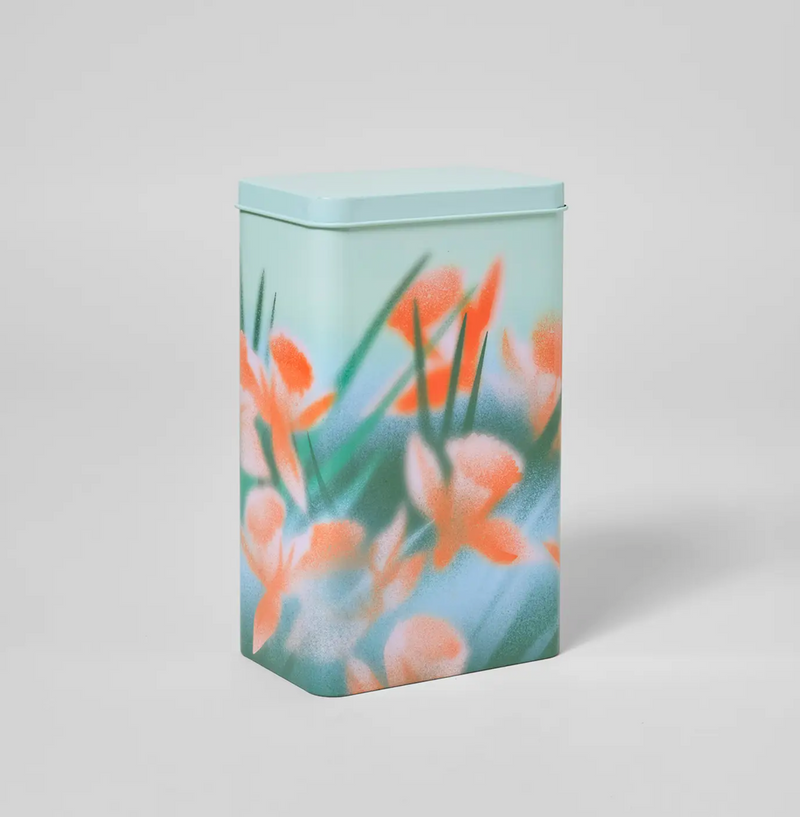 Flowers Coffee Storage Tin