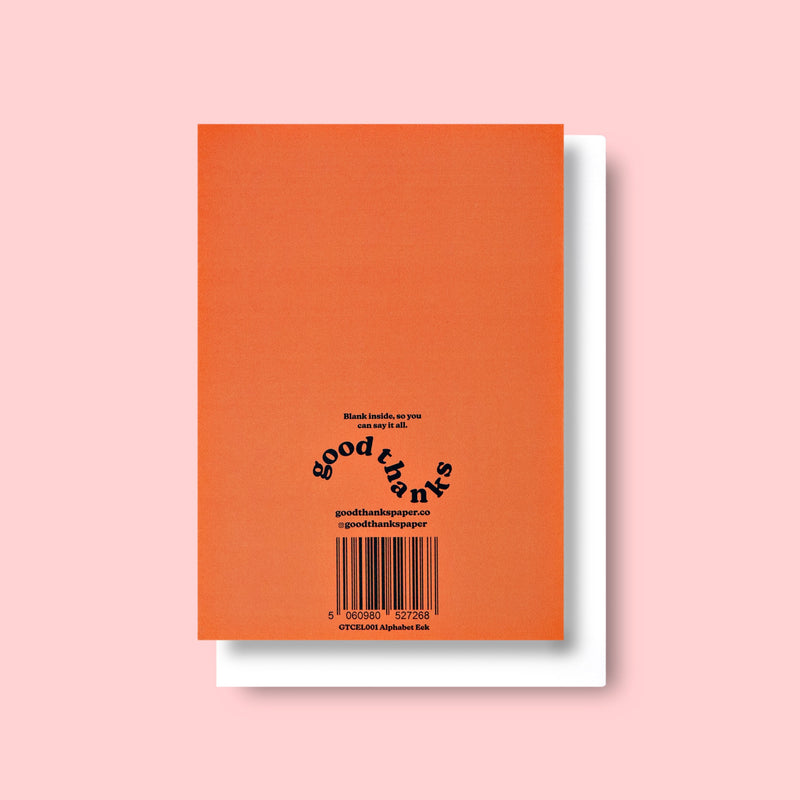 Good Thanks Paper - Alphabet Eek Card